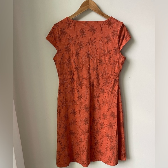 Toad&CO Rosemarie Dress in Poppy Airy Floral Print A Lined Stretch Ruched Size L - Picture 2 of 8
